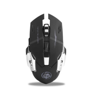 Rechargeable Wireless Mouse for Laptop with 1600 DPI and ergonomic design, 2.4GHz USB receiver included.