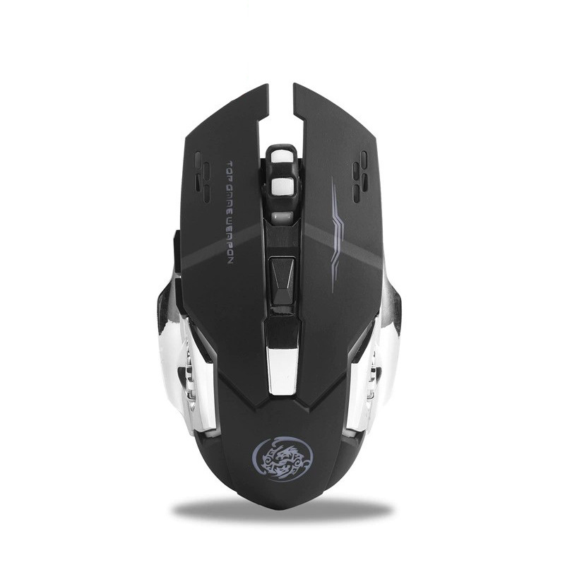 Rechargeable Wireless Mouse for Laptop with 1600 DPI and ergonomic design, 2.4GHz USB receiver included.
