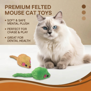 Cat Toy Plush Little Mouse Seven-Colorful Feather Funny Cat Toy Plush Sound Big Mouse Cat Self-Pleasure Toy