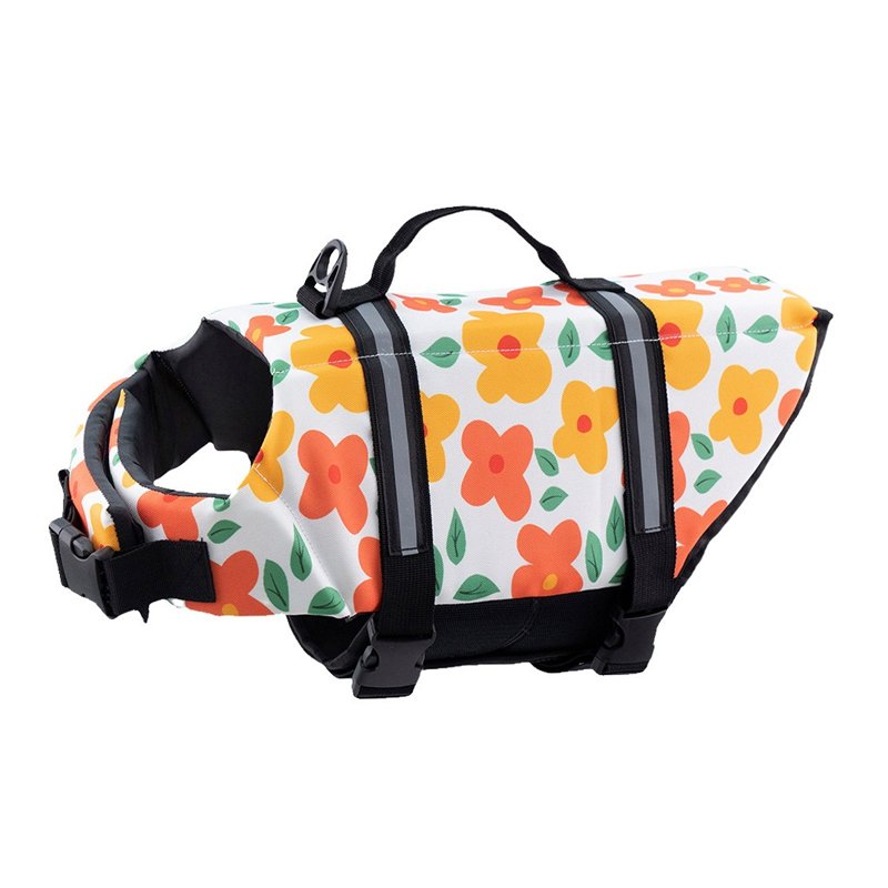 Colorful Dog Life Jacket, High Visibility Reflective Dog Swimming Harness Summer Outdoor Water Safety Pet Vest