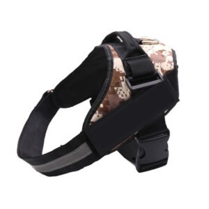 Camo dog harness with durable design for outdoor walking and training