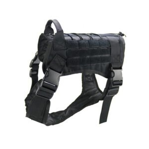 Premium tactical dog harness made with durable nylon material for large dogs